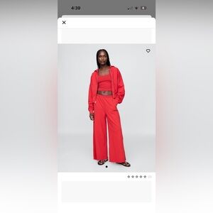 Gap French terry rolled hem wide leg sweatpants